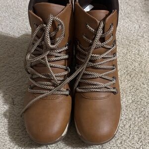 Maurices Tan Lace-Up Women's Boots